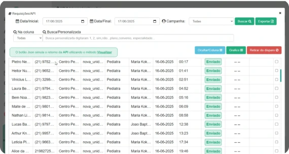 Confirmação de Agenda com Integração